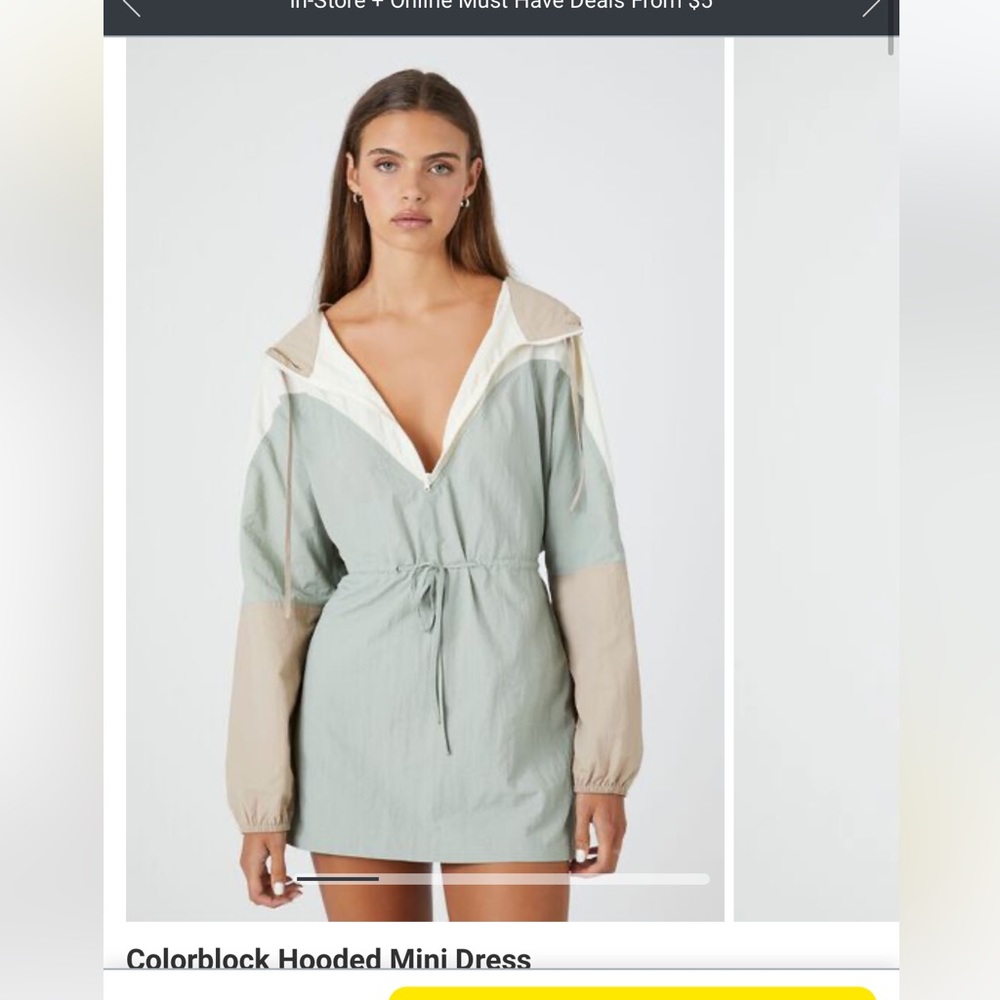 Wind Breaker Dress Colorblock Hooded Mini Dress - Active Dress